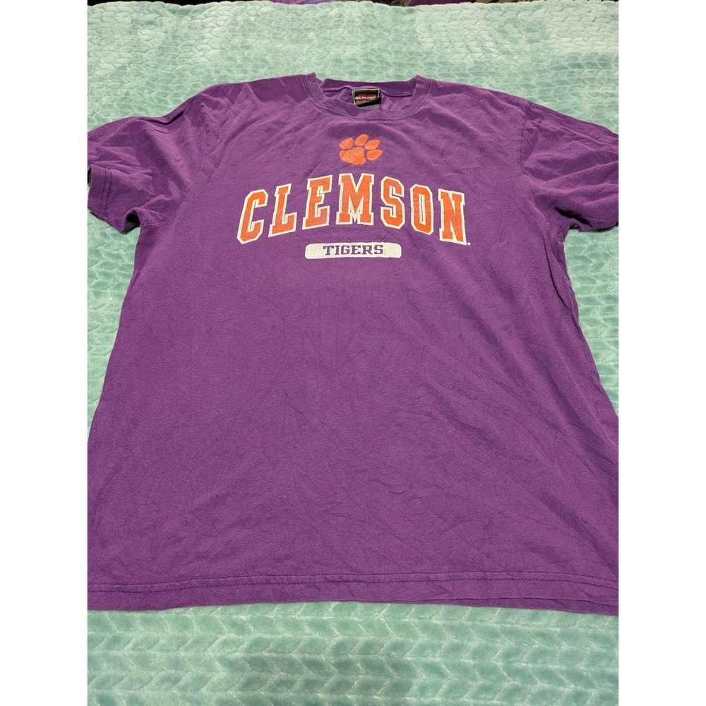 Genuine Stuff Clemson Tigers T-Shirt Purple Mens Medium NCAA‎ College Fan Tee
